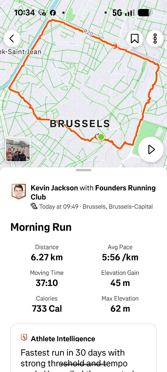 Strava route map